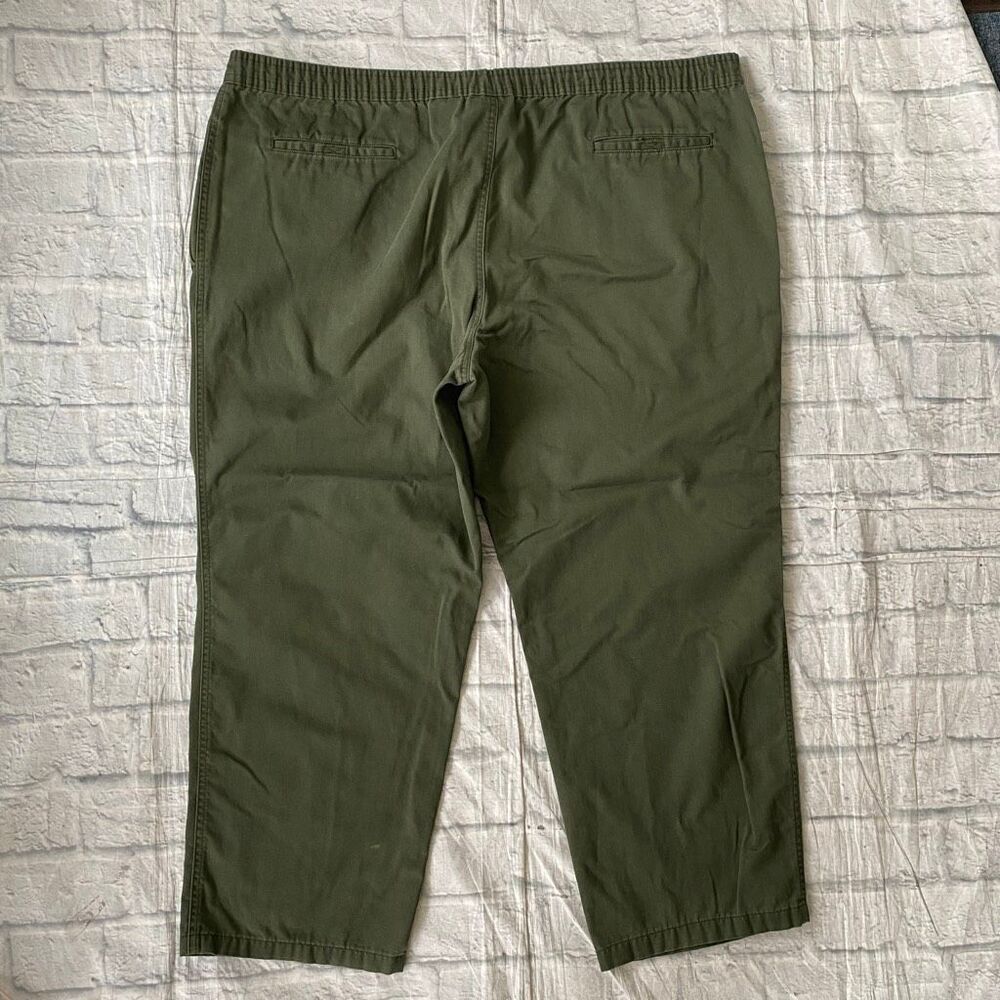 Puritan men XL cotton blend pull on casual chino pants olive green - Picture 8 of 14